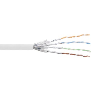 Kabel krosowy S/FTP PiMF kat.6 biały AWG27 PVC CU 100m