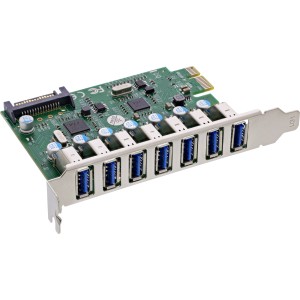7-portowy kontroler hosta USB-A 3.2 Gen.1, PCIe, zasilanie SATA