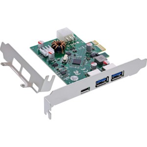 2x USB-A, 1x USB-C 3.2 Gen.1 Kontroler hosta PCIe, PD3.0, zasilanie 6pin