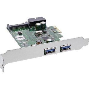 Kontroler hosta USB 3.0 z 2+2 portami, PCIe, z zasilaniem SATA i uchwytem LP