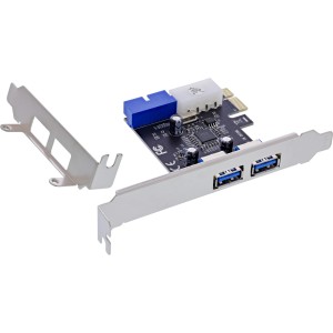 2+2 porty kontrolera hosta USB 3.2 Gen.1, PCIe, z zasilaniem SATA i uchwytem LP