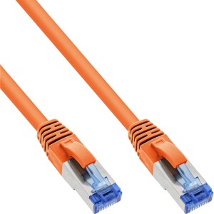 Kabel krosowy S/FTP PiMF kat. 6A bezhalogenowy 500 MHz pomarańczowy 1,5 m