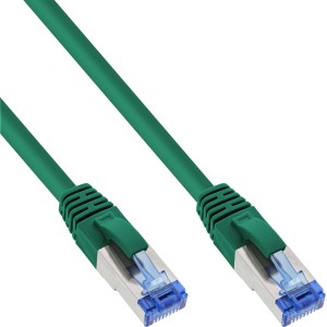 Kabel krosowy S/FTP PiMF kat. 6A bezhalogenowy 500 MHz zielony 0,25 m