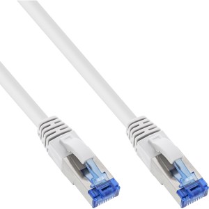 Kabel krosowy S/FTP PiMF kat. 6A bezhalogenowy 500 MHz biały 0,25 m