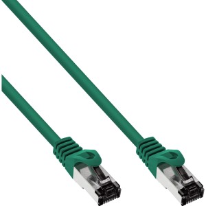 Patchcord S/FTP (PiMf), Cat.8.1, 2000MHz, bezhalogenowy, zielony, 2m