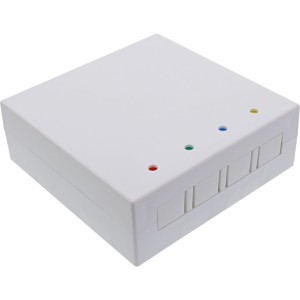 Pusta skrzynka przyłączeniowa FTTH dla maksymalnie 4x LC duplex / 4x SC simplex, biała