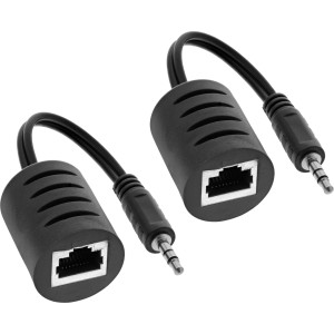 Kabel audio 3,5 mm przez LAN / Ethernet / RJ45 maks. Kompletny zestaw 50m