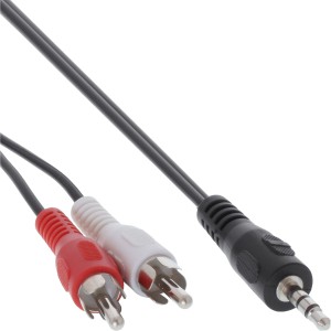 Kabel audio 2x RCA męski / 3,5 mm stereo męski 1m