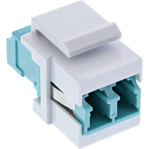Adapter światłowodowy Keystone Snap-in, duplex LC/LC, MM, tuleja ceramiczna
