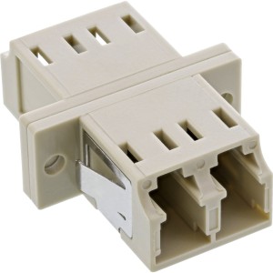 Adapter światłowodowy Duplex LC/LC MM Ceramiczna tuleja z kołnierzem, szara