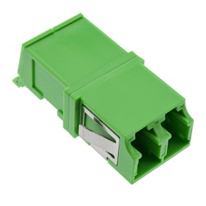 Adapter światłowodowy Duplex LC/LC SM Ceramiczna tuleja zielona zew. migawka