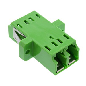 Adapter światłowodowy Duplex LC/LC SM Ceramiczna tuleja zielona z kołnierzem