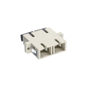 Adapter światłowodowy Duplex SC/SC MM Ceramiczna tuleja z kołnierzem, szara