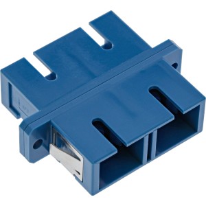Adapter światłowodowy Duplex SC/SC jednomodowy ceramiczny rękaw niebieski