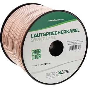 Kabel głośnikowy 2x 2,5 mm² CCA przezroczysty 100 m