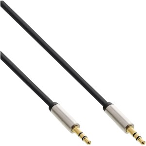 Smukły kabel audio 3,5 mm męski/męski, stereo, 5 m