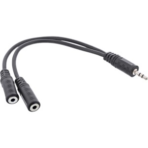 Kabel Y-jack 3,5 mm męski na 2 x żeńskie gniazdo 3,5 mm Stereo 5 m