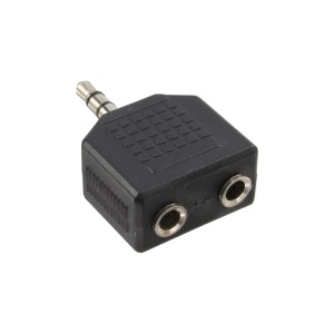 Adapter audio 3,5 mm męski / 2x 3,5 mm stereo żeński