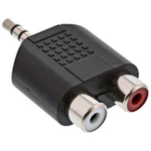 Adapter audio 3,5 mm męski / 2x RCA stereo żeńskie