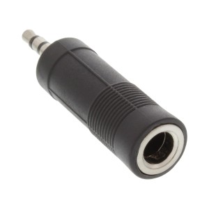 Adapter audio 3,5 mm męski / 6,3 mm stereo żeński