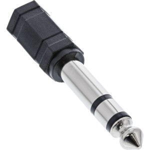 Adapter audio 6,3 mm męski / 3,5 mm żeński stereo