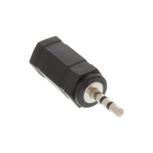 Adapter audio 2,5 mm męski / 3,5 mm żeński stereo