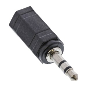 Adapter audio 2,5 mm jack żeński / 3,5 mm męski stereo