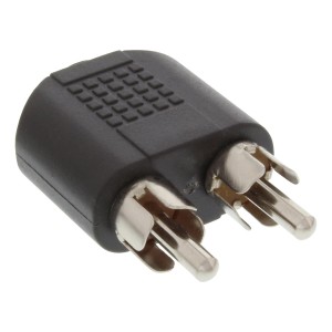 Adapter audio żeńskie gniazdo stereo 3,5 mm / 2 x męskie RCA