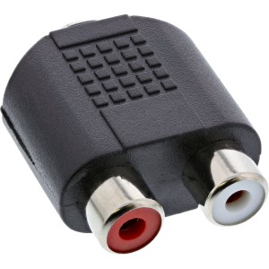 Adapter audio żeńskie gniazdo stereo 3,5 mm / 2x żeńskie RCA