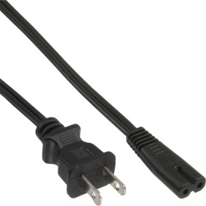65szt. Kabel zasilający w opakowaniu zbiorczym. Wtyczka USA do gniazda Euro 8 o długości 1,8 m