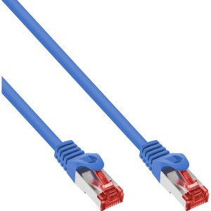 30szt. Kabel krosowy S/FTP PiMF kat.6 250 MHz, PVC, miedziany, niebieski, 3m