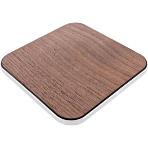 Ładowanie drewna Qi - szybka ładowarka bezprzewodowa, 5/7,5/10W/15W, USB-C, bez logo