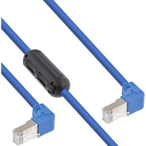 Kabel krosowy, dwustronny, kątowy, z ferrytem, ​​S/FTP (PiMf), kat. 6, 1,6 m