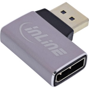 Adapter DisplayPort 1.4, DisplayPort męski/żeński, 90° w prawo, 8K UHD