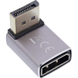 Adapter DisplayPort 1.4, DisplayPort męski/żeński, 90° w dół, 8K UHD