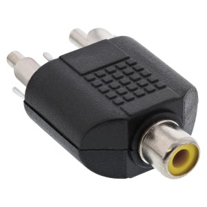 Adapter audio RCA żeński / 2x męski RCA