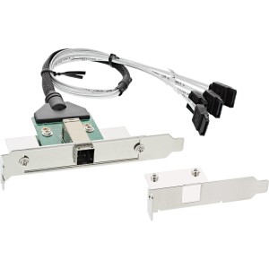Uchwyt SAS HD z kablem przedłużającym SFF-8644 do 4x SATA 0,5 m