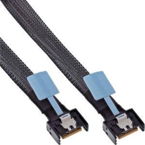 Kabel MCIO, wtyczka MCIO x4 do wtyczki MCIO x4, 0,5 m