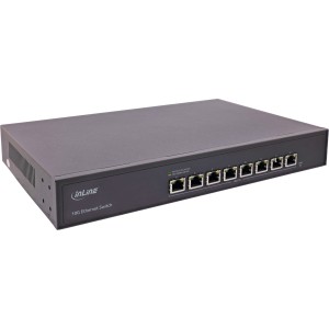 Przełącznik sieciowy 8-portowy, 10 Gigabit Ethernet, 19", metalowy, z wentylatorem