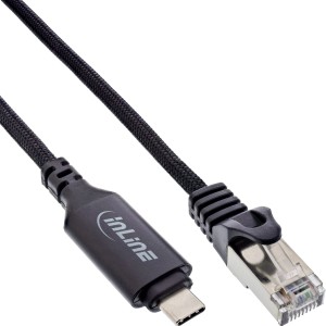 Kabel sieciowy USB 3.2, Gigabit, wtyczka USB-C do RJ45, 2 m