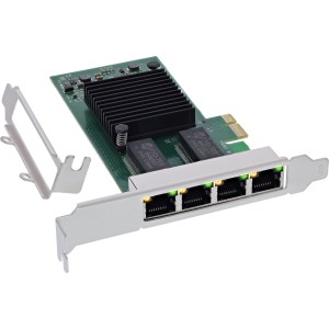Karta sieciowa Quad Gigabit, 4x RJ45 1 Gb/s, PCIe x1