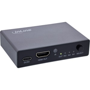 Przełącznik HDMI, 3-portowy, 8K4K@60Hz, HDCP 2.3