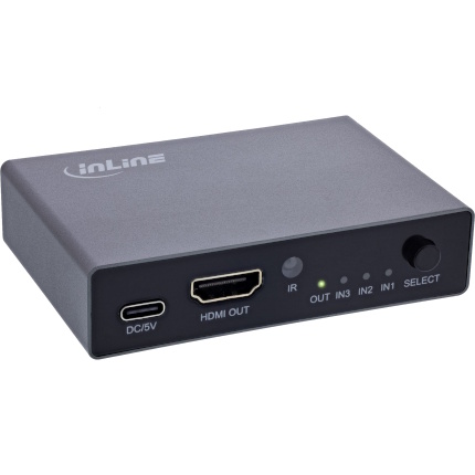 Efektywne zarządzanie źródłami wideo z 3-portowym przełącznikiem HDMI 8K4K@60Hz, HDCP 2.3 od InLine